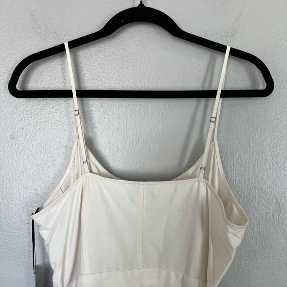 Future Collective Dress Women's 12 Strappy Cream Fit Flare Midi Reese Blutstein - Picture 8 of 13